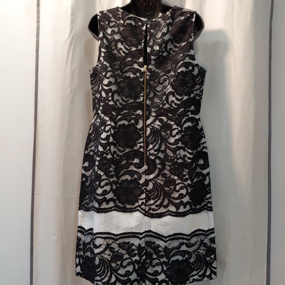 Vintage 90s The Limited Black Floral Lace Romatic Sheath Dress, Women's Sz 12 - Picture 4 of 11
